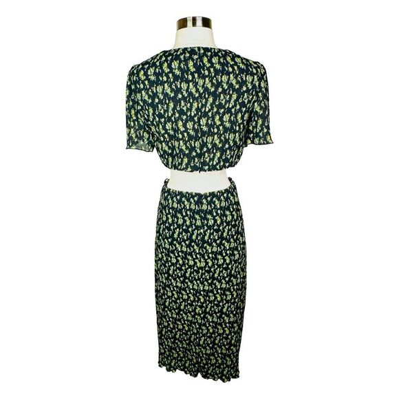 Who What Wear Floral Drew Cutout Twist Midi Dress - Size Large - MSRP $178 - Picture 5 of 6